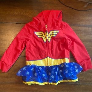 Red Wonder Woman Hoodie with Tutu